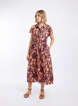 Weird Fish Artemis Printed Jersey Shift Dress in Sunset at Nordstrom, Size 16