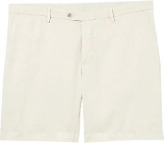 Hackett Katoenen linnen shorts - Heren - Korte broeken - Beige - Maat: W36 Katoen