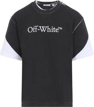 Off-white Off-White Big Bookish Skate T-shirt - Heren - T-shirts - Zwart - XL - Katoen - Tops