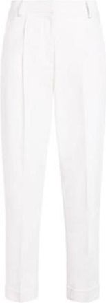 Roberto Cavalli White Cotton Tailored Trousers, Brand Size 40 ( US Size 6 )
