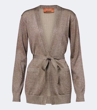 Missoni Knitted lam&eacute; wrap cardigan