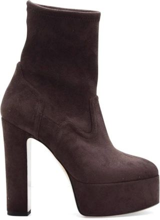 Casadei Schoenen, Dames, Bruin, 37 1/2 EU, Heeled Boots
