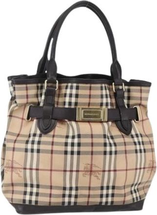 Burberry Pre-owned Handbags, female, Beige, Size: ONE SIZE Pre-owned Tote Bag