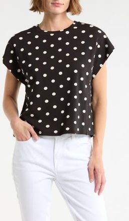 Daniel Rainn Stripe Cap Sleeve Top in Black at Nordstrom Rack, Size X-Large