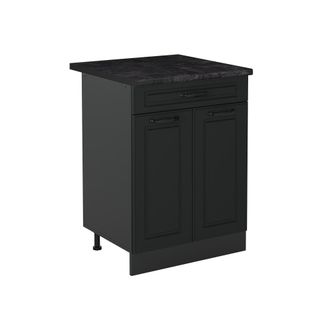 Vicco Mueble Bajo De Cocina R-line, Antracita Casa De Campo/antracita, 60 Cm Con Caj&oacute;n Encimera Antracita, Vicco