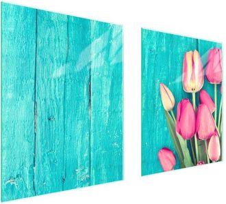 OEM Placa Protectora De Vidrio Para Estufa 85x52 Tulipanes