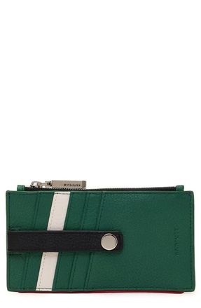 Hammitt 210 West Leather Wallet in Clubhouse Stripe/Silver at Nordstrom
