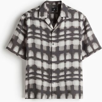 H&M Freizeithemd in Regular Fit - Schwarz