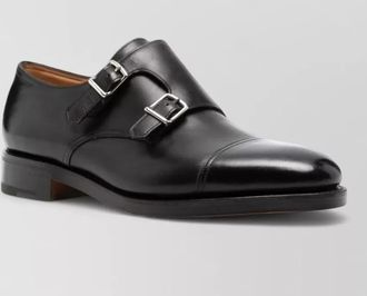 John Lobb leather double-monk brogues