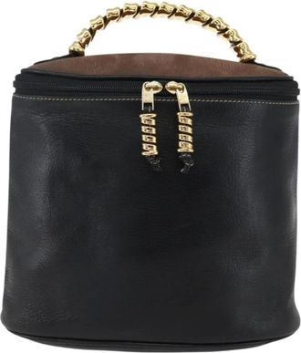 Loewe Pre-owned Handbags, female, Black, Size: ONE SIZE Pre-owned Vintage Cylinder Vanity Bag
