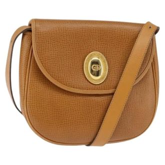 Dior Pre-owned Vintage Schoudertas - Dames - Pre-owned - Beige - Maat: ONE Size Leer