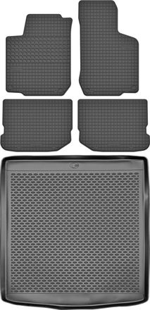 OEM Juego De Alfombrillas De Goma Para Coche Y Maletero Para Skoda Octavia I Liftback (1996-2010)