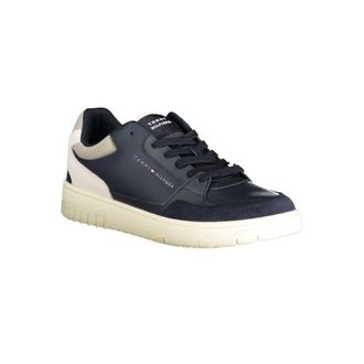 Tommy Hilfiger Colorblock Leather and Polyurethane Sneaker - Blue