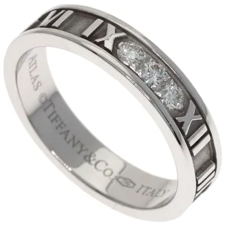 Tiffany & Co. Atlas White Gold (18K) Band Ring (Pre-Owned)
