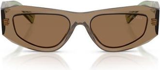 Prada 53mm Pillow Sunglasses in Terra /Light Brown at Nordstrom