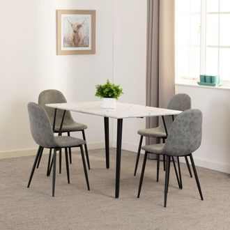 Seconique Marlow & Athens Dining Set in Grey
