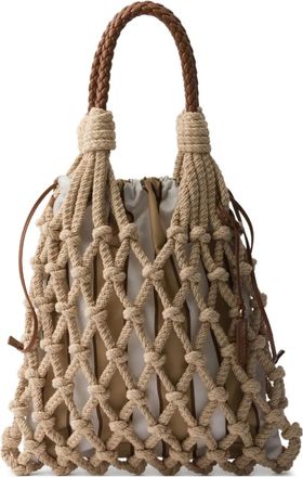 Prada Borsa tote Noué - Toni neutri