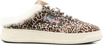 Autry Leopard Shearling Mules - Dames - Sneakers - Veelkleurig - 37 EU - Leer - Schoenen