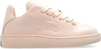 Burberry Leather Box Sneakers With Equestrian Knight Motif, Brand Size 39 ( US Size 9 )