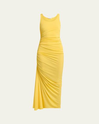Alaia Sleeveless Gathered Maxi Dress