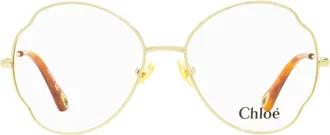 Chlo&eacute; CH0097O Scalloped Oval Eyeglasses - Gold