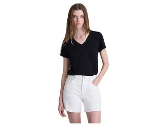 Madewell The Perfect Vintage Mid-Length Short Womens Shorts Tile White : 28, Cotton/Elastane
