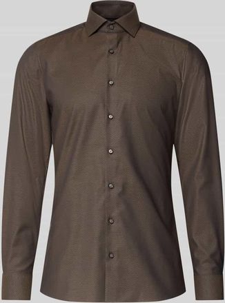 Olymp Level 5 Slim Fit Businesshemd aus Baumwolle mit Kentkragen in Sand, Gr&ouml;&szlig;e 38