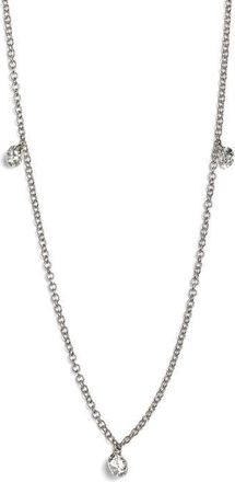 Bony Levy Floating Diamond 3-Diamond Necklace in White Gold at Nordstrom, Size 18