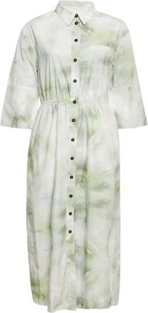 Ganni tie-dye shirt dress - Green