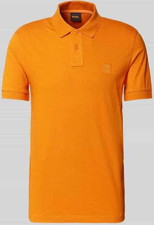 Boss Orange by Hugo Boss BOSS Orange Slim Fit Poloshirt mit Label-Badge Modell Passenger in Orange, Größe XXL