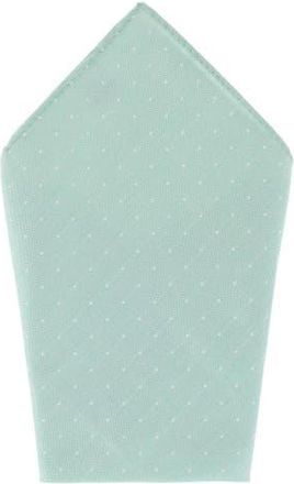 Trafalgar Store Churchill Chambray 12-Inch Polka Dot Linen Blend Pocket Square in Light Green With Polka Dots at Nordstrom
