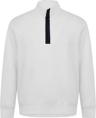 A|X Armani Exchange Heren Quarter Zip Sweatshirt (Gebroken wit)