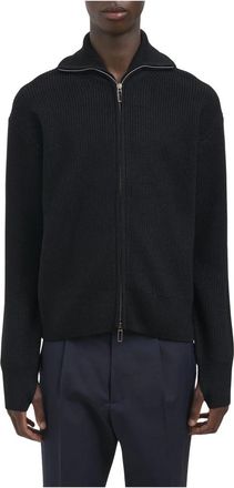 Paolo Pecora Cardigan van zware wol - Heren - Vesten - Zwart - L - Wol - Truien & Vesten