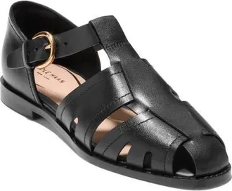 Cole Haan Rosabella Fishmerman Sandal in Black Leather at Nordstrom, Size 7.5