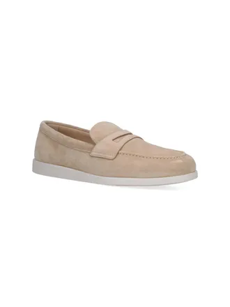 Churchs Mens Flat Shoes Beige Calf Leather