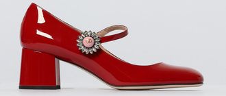 Valentino Garavani Mary Jane Valentino Garavani in vernice con bottone gioiello