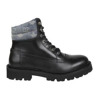 Dsquared2 Warm Up Monogramm Ankle Boots - male - Dsquared2 - Lace-up Boots - Black - 10 UK - Shoes