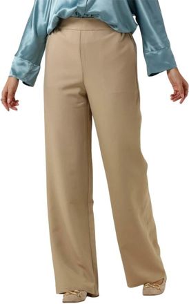 Ibana Elegante Panama Broek - Dames - Wijde Broeken - Beige - L - Broeken