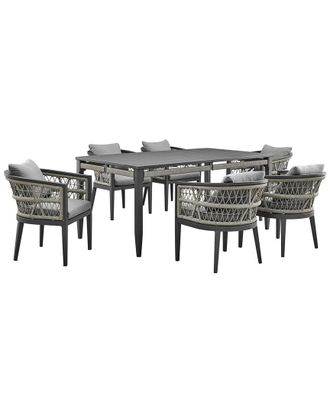 Armen Living Zella Outdoor Patio 7Pc Dining Set