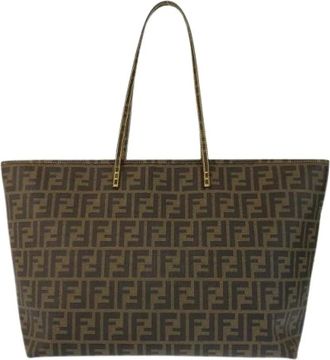 Fendi Pre-owned Tote Bags, female, Brown, Size: ONE SIZE Pre-owned Zucca PVC Tote Bag