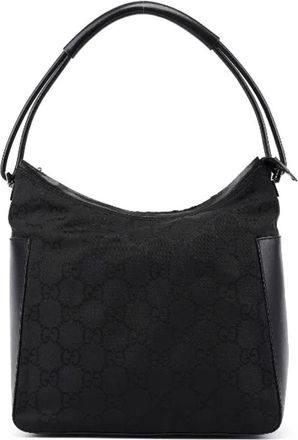 Gucci Tweedehands leren handtassen - Dames - Vintage Handtas - Zwart - ONE Size - Satijn - Vintage