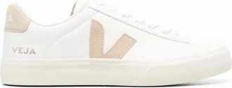 Veja Womens WOMENS CAMPO LEATHER SNEAKERS - Cream - Size: 7