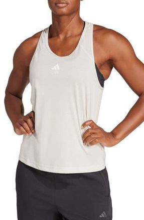 adidas Essential Racerback Tank in Wonder Alumina/White at Nordstrom Rack, Size X-Large