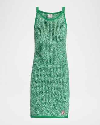 Casablanca Mouline Knit Sleeveless Mini Dress