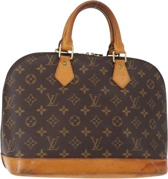 Louis Vuitton Alma Handbag Monogram Canvas Brown Canvas Handbag (Pre-Owned)