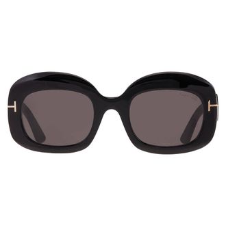 Tom Ford CARMEN-02 Smoke Irregular Ladies Sunglasses FT1219 01A 53
