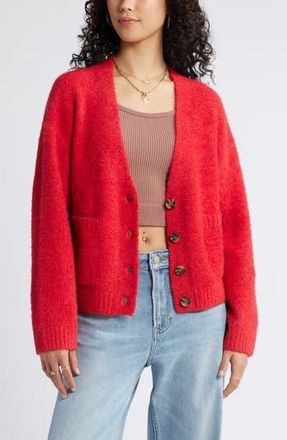 BP. Fuzzy Cardigan in Red Lipstick at Nordstrom Rack, Size X-Small