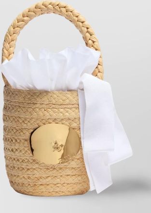 Patou raffia bucket bag