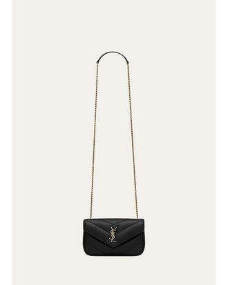 Saint Laurent Loulou Mini YSL Quilted Crossbody Bag