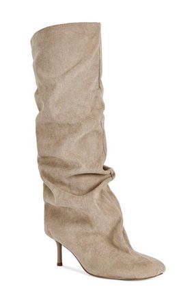 Azalea Wang Randall Knee High Boot in Beige at Nordstrom, Size 8.5